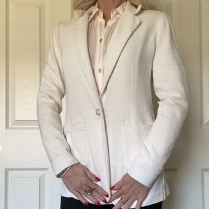 Loft blazer in cream cotton